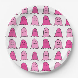 Pink Halloween Ghosts Papieren Bordje