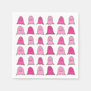 Pink Halloween Ghosts Servet