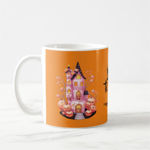 Pink Halloween Haunted Castle Koffiemok