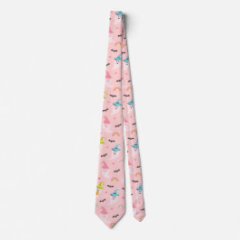 Pink Halloween Necktie Fun Halloween Stropdas