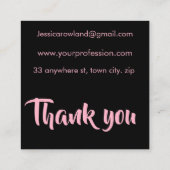 PINK HALLOWEEN PUMPKIN VIERKANTE VISITEKAARTJE (Achterkant)