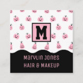 PINK HALLOWEEN PUMPKIN VIERKANTE VISITEKAARTJE (Voorkant)