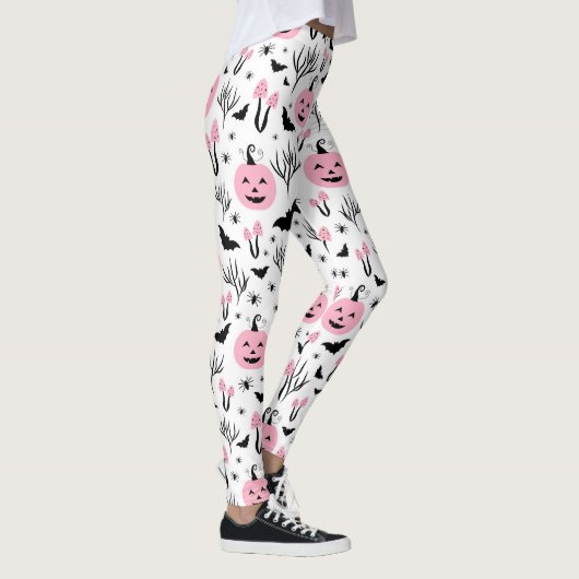 PINK HALLOWEEN PUMPKINS AND MUSHROOMS LEGGINGS (Rechts)