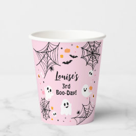 Pink Halloween Spooky Ghost Papieren Bekers