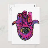 **PINK HAMSA** BRIEFKAART (Voorkant / Achterkant)