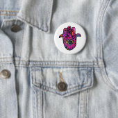 **PINK HAMSA** RONDE BUTTON 5,7 CM (In situ)