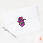 **PINK HAMSA** RONDE STICKER (Envelop)
