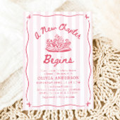 Pink Hand Drawn A New Chapter Begins Baby Shower Kaart