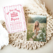 Pink Hand Drawn A New Chapter Begins Baby Shower Kaart