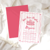 Pink Hand Drawn Book Her New Chapter Bridal Shower Kaart