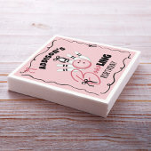 Pink Hand Drawn BOWling Bows Girl Birthday Party Servet