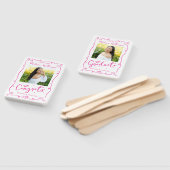 Pink Hand Drawn Doodle Graduation 2 Photo White Handwaaier (Niet-gemonteerd)