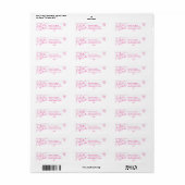 Pink Hand Drawn Doodle Graduation White Address Etiket (Full Sheet)