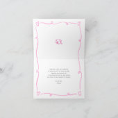 Pink Hand Drawn Doodle Style Graduation White Fun Bedankkaart (Binnen)