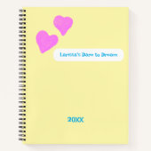 Pink Hand-drawn Hearts For Dreamers Notitieboek (Voorkant)