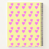 Pink Hand-drawn Hearts For Dreamers Notitieboek (Achterkant)