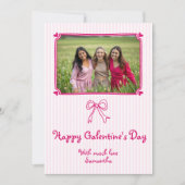 Pink hand drawn scribble Galentine's Day photo Feestdagenkaart (Voorkant)