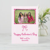 Pink hand drawn scribble Galentine's Day photo Feestdagenkaart (Staand voorkant)