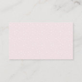Pink Hand-Drawn Winter Baby Diaper Raffle Ticket Informatiekaartje (Achterkant)