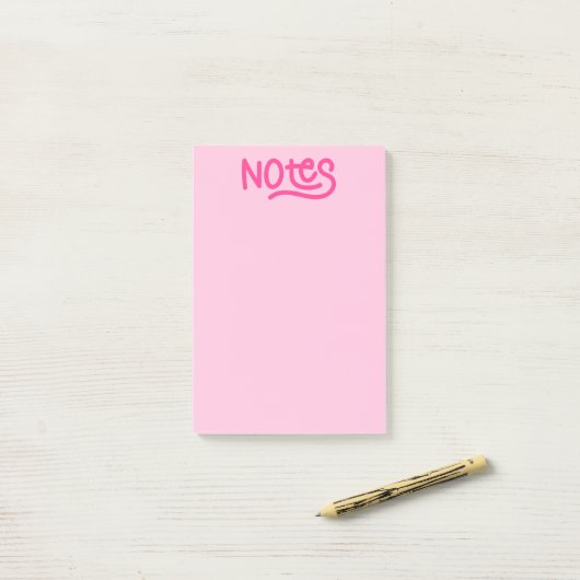 Pink Handwriting Notes Typografie (Op bureau)