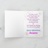 PINK Happy 10th Birthday | Bewerkbaar Kaart (Binnen)