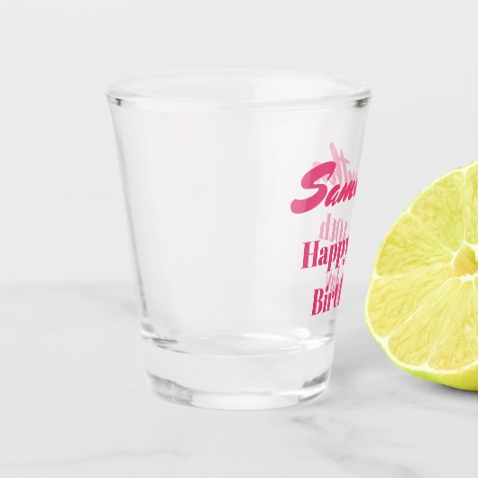 Pink Happy 40th Birthday Shot Glas (Links)