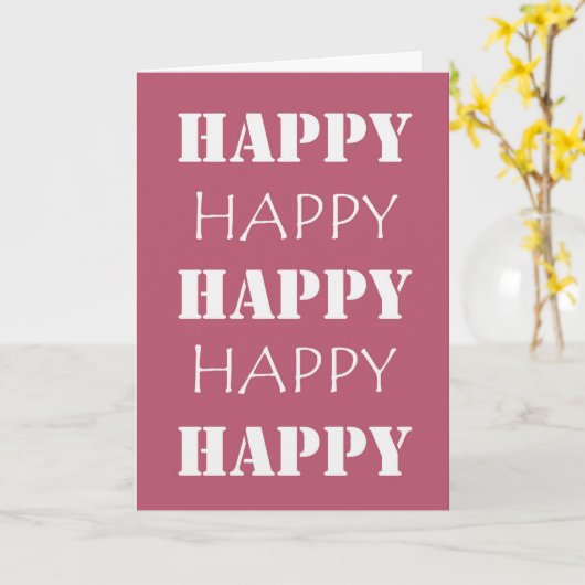 Pink Happy Birthday Kaart (Gele Bloem)