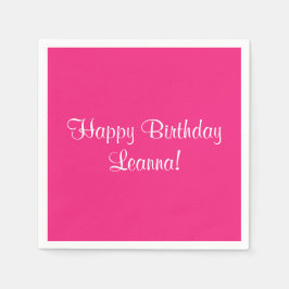Pink Happy Birthday (naam) Leanna Servet