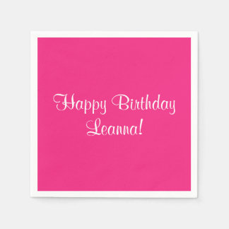 Pink Happy Birthday (naam) Leanna Servet