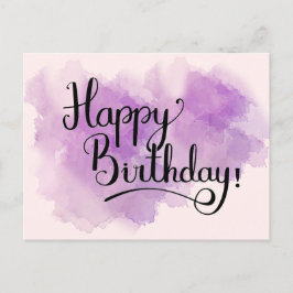 Pink Happy Birthday Post Kaart