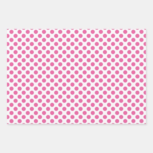 Pink Happy Face Stripes en Polka Dot Inpakpapier Vel (Voorkant 3)