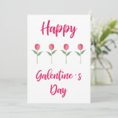 Pink Happy Galentine´s Day for Best Friend Kaart (Staand voorkant)