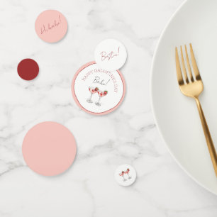 Pink Happy Galentines Day Schattige Girly Bestie V Confetti