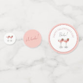 Pink Happy Galentines Day Schattige Girly Bestie V Confetti (Voorkanten)