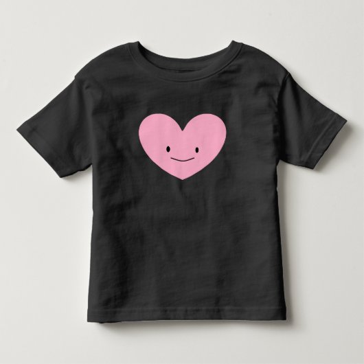 Pink Happy Heart Graphic T-shirt (Voorkant)