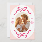 Pink Happy New Year RIBBONS 2026 Foto Feestdagenkaart (Voorkant)