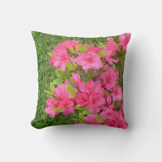 Pink Hardy Azaleas Kussen (Voorkant)