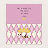 Pink Harlequin Specialized Princess Play Date Visitekaartje (Buitenkant ongevouwen)