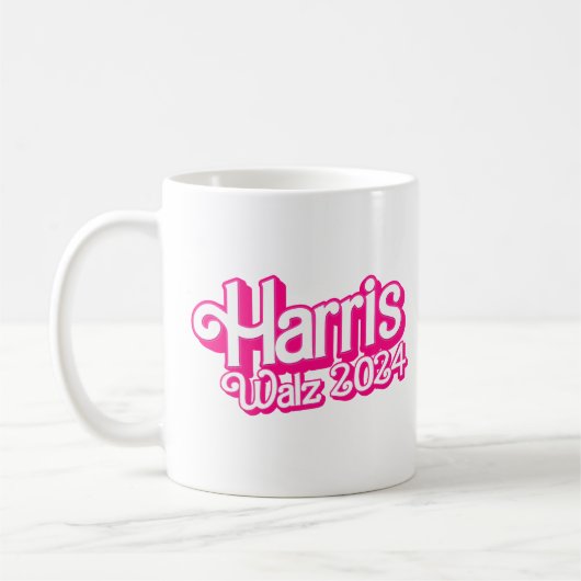 Pink Harris Walz 2024 Koffiemok (Links)