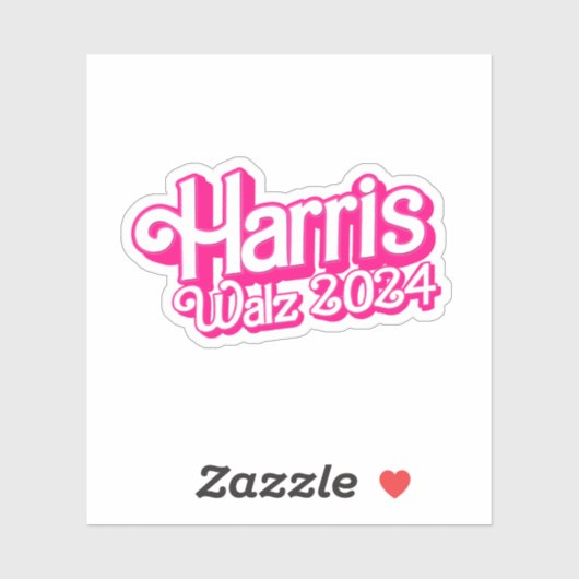 Pink Harris Walz 2024 Sticker (Vel)