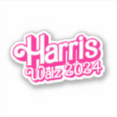 Pink Harris Walz 2024 Sticker (Voorkant)