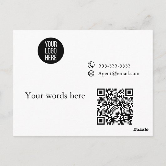 PINK Hartelijk dank voor uw bestelling Zakelijke t Briefkaart (Achterkant)