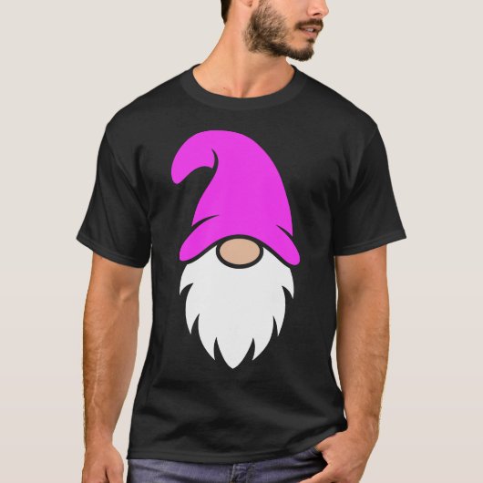 Pink Hat Christmas Gnome T-shirt (Voorkant)