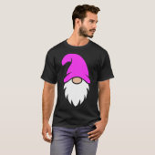 Pink Hat Christmas Gnome T-shirt (Voorkant volledig)