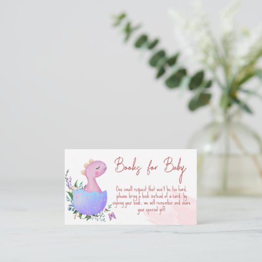 Pink hatching binnenkort baby shower boeken voor b informatiekaartje (Staand voorkant)