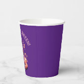 Pink Haunted Halloween Castle Party Paper Cup Papieren Bekers (Links)