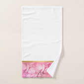 PINK HAWAÏAN TROPICAL GOLD BATHROOM TOWEL SET BAD HANDDOEK (Handdoek)
