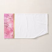 PINK HAWAÏAN TROPICAL GOLD BATHROOM TOWEL SET BAD HANDDOEK (Handdoek)