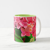 Pink Hawaiian Flower Tweekleurige Koffiemok (Voorkant rechts)