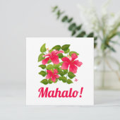 Pink Hawaiian Hibiscus Mahalo Hartelijk dank voor  (Staand voorkant)